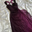 Purple Shiny Elegant Fashion Gradient Strap Long Tulle Ball Gown Classy Evening Dress