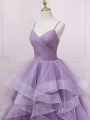 Purple sweetheart neck tulle long Evening Prom Dress purple tulle forma gown