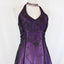 Purple Vintage Fashion Ombre Beaded Empire Waist Halter Long Elegant Classy Prom Gown Classy Evening Gown Party Dress