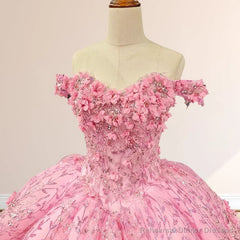 Quinceanera Dress Luxury Ball Gown Appliques Off the Shoulder Sweet Dresses Beading