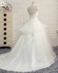 Real Photo Ivory A-Line Wedding Dress