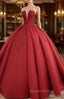 Red ball gown long Evening Prom Dress, evening Dress,party Dress, Evening Dress
