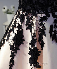 Champagne Lace Short Evening Prom Dress, Lace Evening Dress