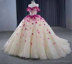 Romantic Heart Off-the-Shoulder Tulle Quinceaera Dress
