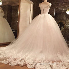 Romantic Lace Pearl Beaded Sweetheart Wedding Dress Ball Gowns