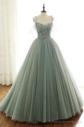 Romantic Olivia Tulle Long Prom Dresses,Ball Gown Birthday Gowns
