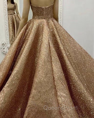 Rose Gold Quinceanera Dress Sweetheart Sequin Ball Gown