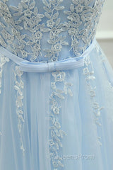 Round Neck Short Blue Lace Evening Prom Dress, Short Blue Lace Homecoming Graduation Dress
