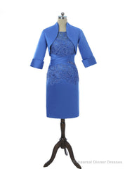 Royal Blue Sheath Knee Length Mother Of The Bride Dresses
