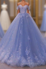 Princess Quinceanera Dress Off The Shoulder Applique Sweet 16 Party Evening Prom Gowns