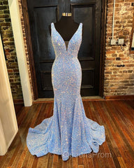 Sequin White Iridescent Formal Dress Cheap V Neck Sleeveless Evening Prom Dress Uk