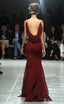 Straps Burgundy Long Classy Prom Dress For Teens