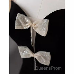 Sexy Mermaid Velvet Party Dress Black Evening Prom Dress