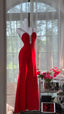 Sexy Red Halter Neck Beaded Backless Chiffon Classy Prom Dress