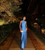 Sexy Sheath Blue Classy Evening Gown Classy Prom Party Dress