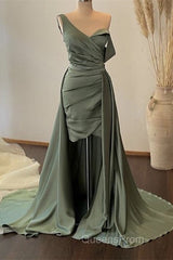 Sexy Sheath Column Satin Pleated Dress