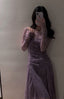 Sexy Sheath Off The Shoulder Grape Lace Beach Dress Women'S Vacation Dress Birthday Dress