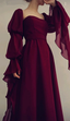 Sexy Square Neckline Chiffon Long Classy Prom Dress 21Th Birthday Outfit