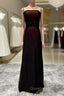 Sheath Spaghetti Straps Tulle Long Evening Prom Dress With Silt