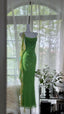 Shiny Full Beaded Heavy Green Mermaid Backless Prom Gown Classy Prom Dress