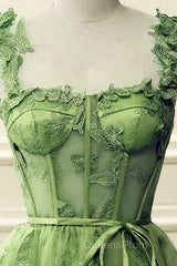 Short Butterfly Lace Corset Homecoming Dress