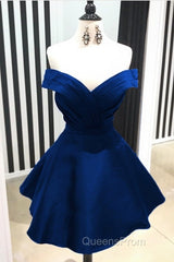 Short V Neck Off The Shoulder Homecoming Dress