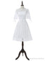 Short Wedding Dresses A-line Half Sleeves Short Lace Beach
