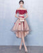 Cute Tulle Lace High Low Prom Dress Homecoming Dress 1