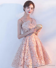 Cute A Line One Shoulder Short Prom Dress Homecoming Dress