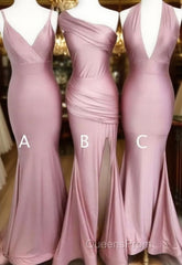 Simple Dusty Rose Mermaid Long Bridesmaid Dress Online