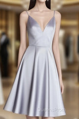 Simple Spaghetti Straps V-Neck Short Evening Prom Dress/Homecoming Dress