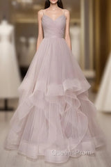 Simple Tulle Long Evening Prom Dress Tulle Sweet 16 Dress