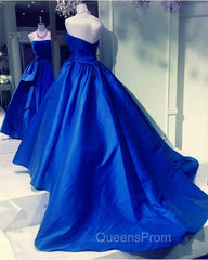 Sleeveless Ball Gown Satin Dress With Bow Sashes