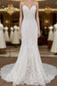 Spaghetti Strap Appliques Mermaid Wedding Dress