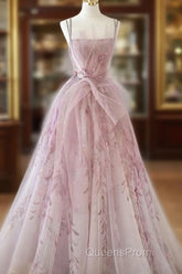 Spaghetti Straps Backless Formal Evening Prom Dress For Wedding Party