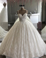 Spaghetti Straps Sweetheart Ball Gowns Wedding Dress