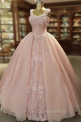 Spaghetti Straps V Neck Pink Tulle Wedding Dress Ball Gowns