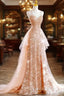 Sparkly Sheath Champagne Sequin Long Evening Prom Dress Party Dress