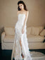 Strapless A Line White Sequin Long Classy Prom Dress Classy Party Dress