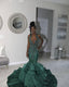 Stunning And Elegant Princess Party Wear Gown Green Classy Prom Dress