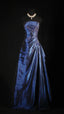 Stunning Blue Strapless Beaded Long Classy Prom Dress Classy Evening Classy Dress