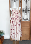 Sweet Butterfly Printed Strap Puff Sleeve Midi-Length Tulle Classy Prom Dress