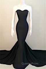 Sweetheart Black Trumpet New Arrival Evening Dress Hottest Elegant Court Train Party Dress