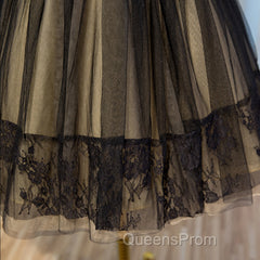 Sweetheart Neck Short Black Lace Evening Prom Dress, Short Black Lace Graduation Homecoming Dress