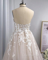 Sweetheart Sleeveless Sweep/Brush Train A-Line Wedding Dress