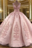 Tulle Ball Gown V Neck Quinceanera Dress Lace Embroidery