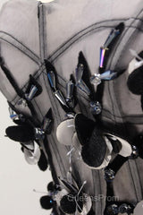 Tulle Gray Short Evening Prom Dress Homecoming Dress Coktail Dress