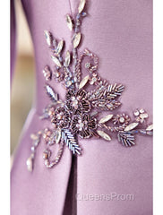 Two Piece Cocktail Dress Elegant Dress Wedding Party Tea Length Long Sleeve V Neck Satin Mother Of The Bride Dress