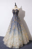 Unique A Line Strapless Ombre Long Classy Prom Dress Stunning Party Dress
