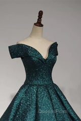 V-Neck Off The Shoulder Sequins Ball Gowns Quinceanera Dress